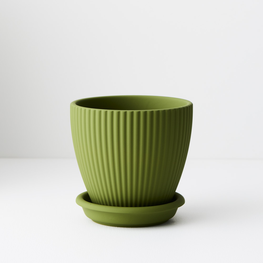 Pot Johanna w/saucer - Jungle Green