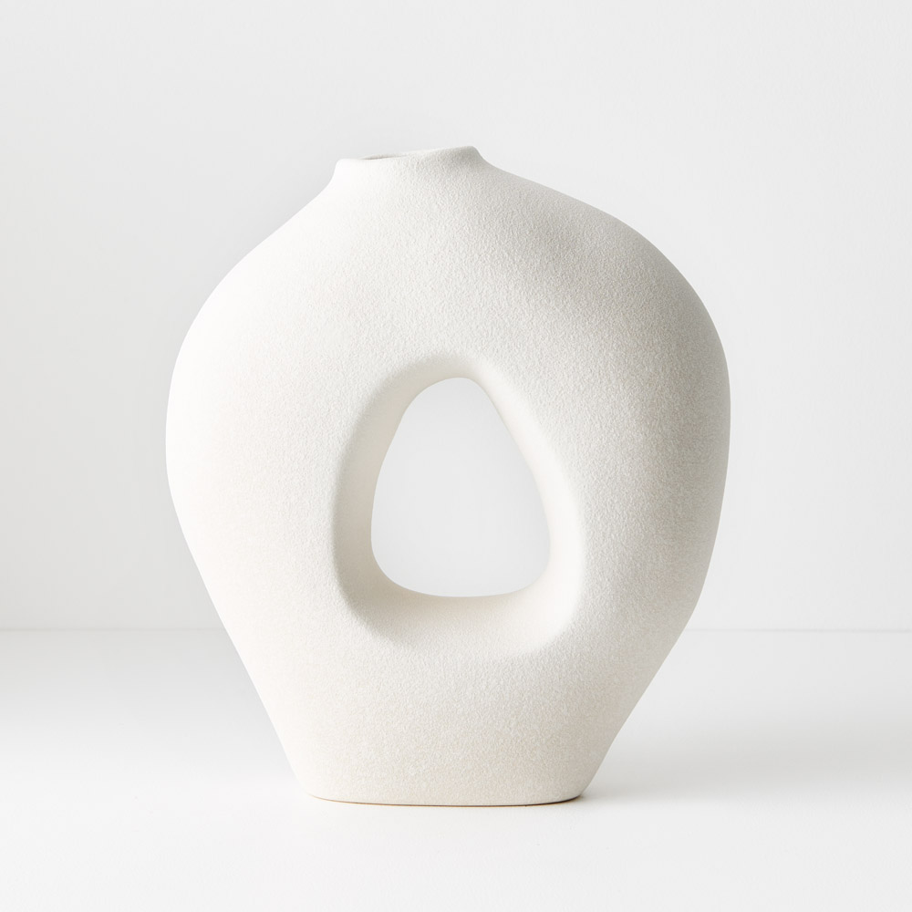 Vase Nadika - White 28cmh