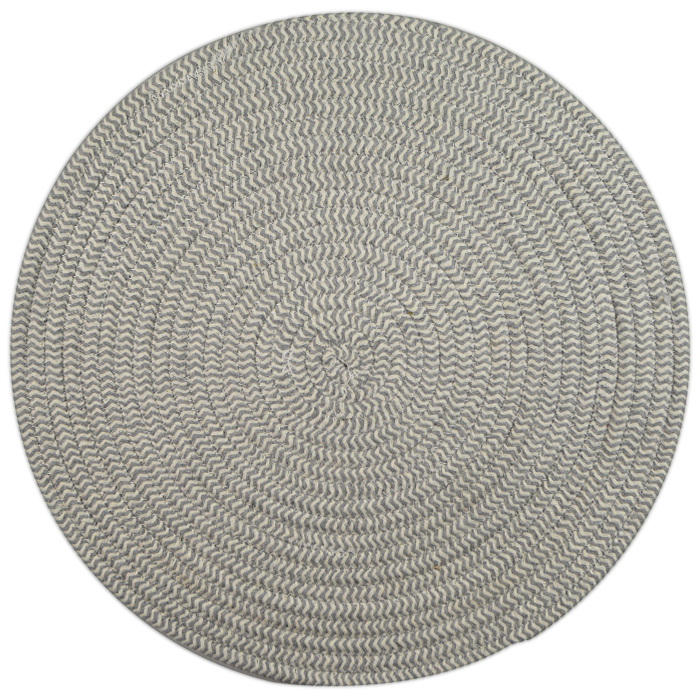 Demi Cotton Rnd Placemat Gry/Wht 38cm
