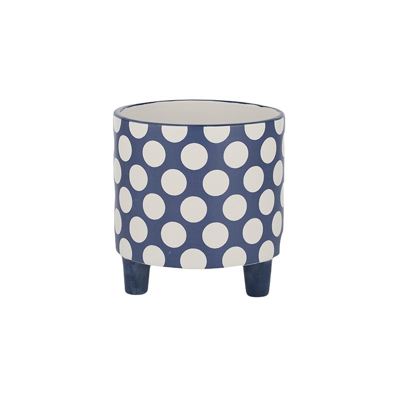 Punto Ceramic Footed Pot