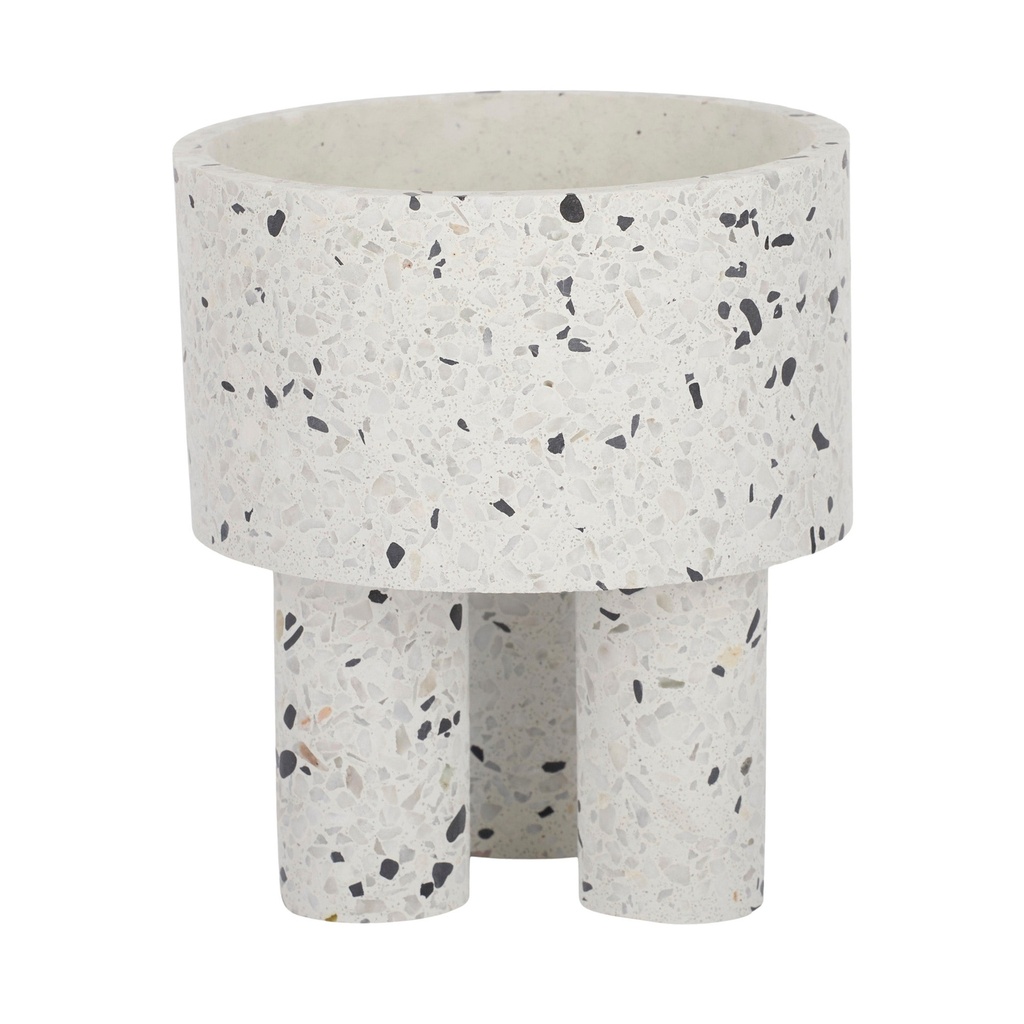 Talie Terrazzo Footed Pot 14x16cm