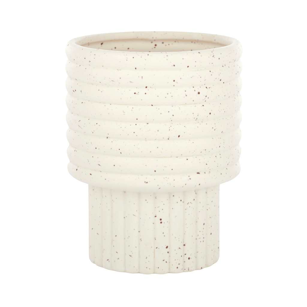 Piped Ceramic Footed Pot 