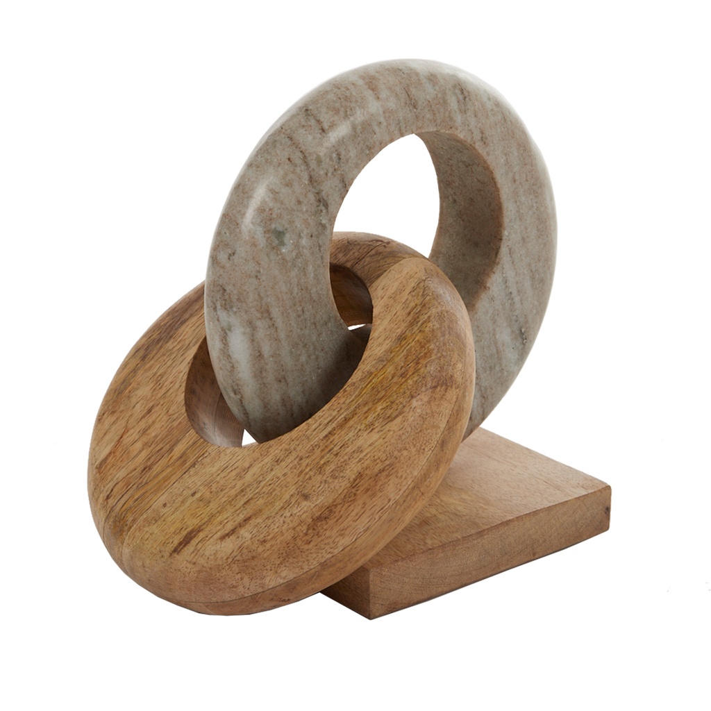 Lupe Marble/Wood Sculpture
