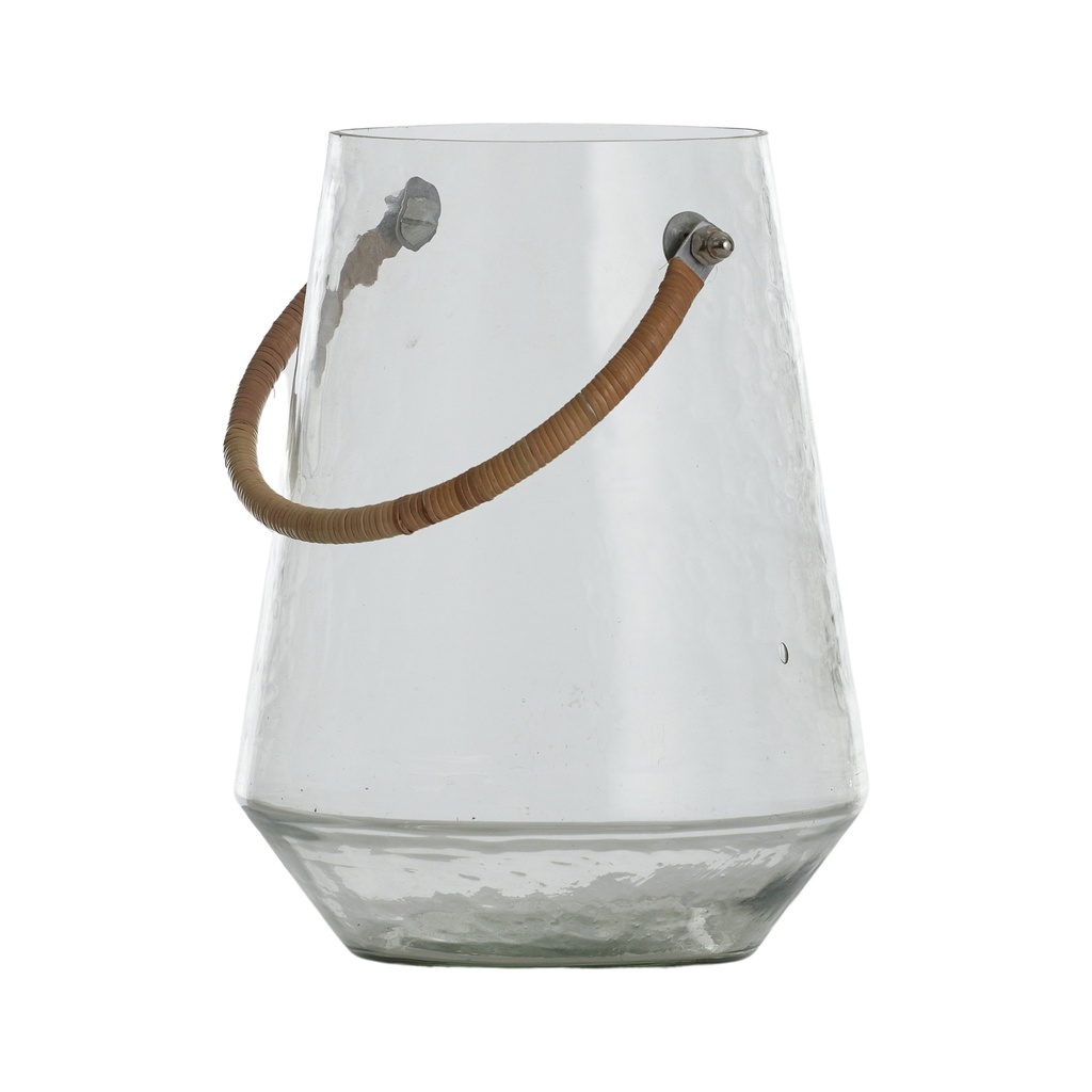 Ripple Glass Lantern Clear/Nat