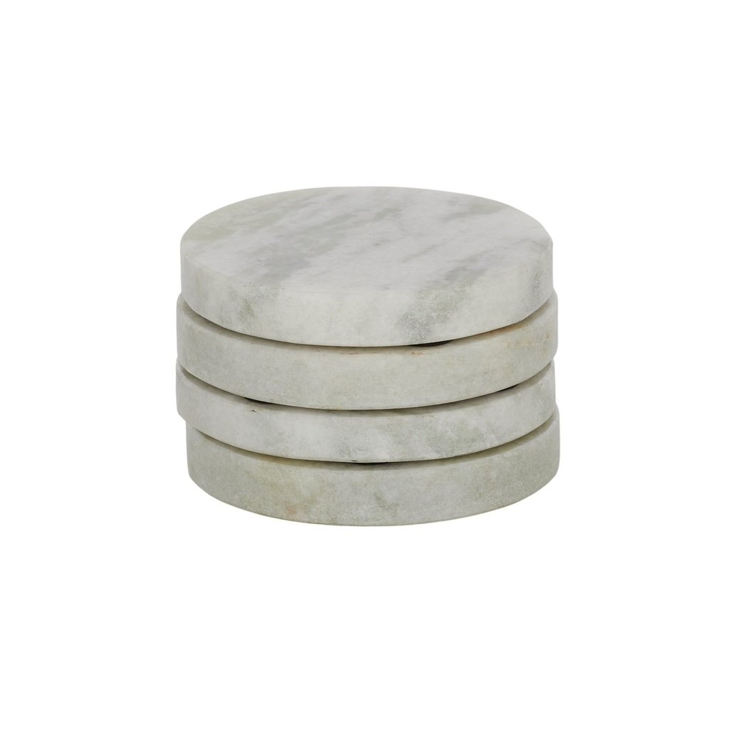 Neo Round Marble Coasters - S/4