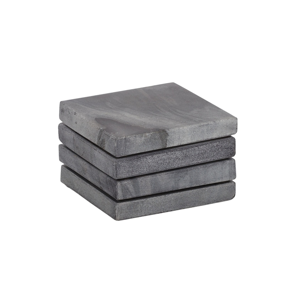 Neo S/4 Square Marble Coaster Grey
