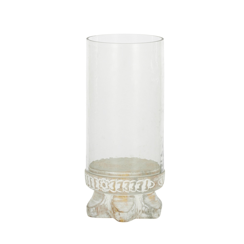 Louise Wood/Glass Hurricane Wht
