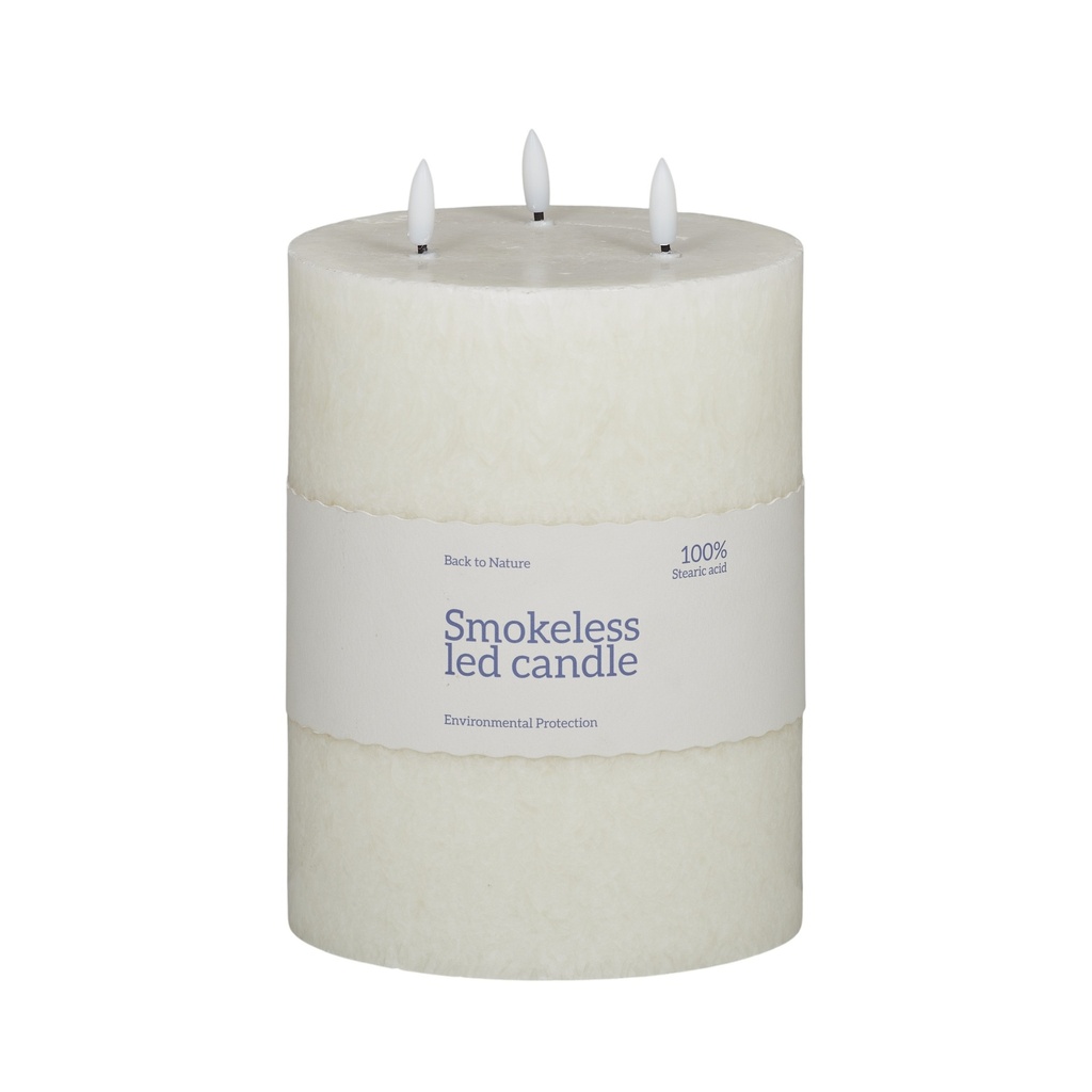 Illume Pllar LED Candle Wht 15cm