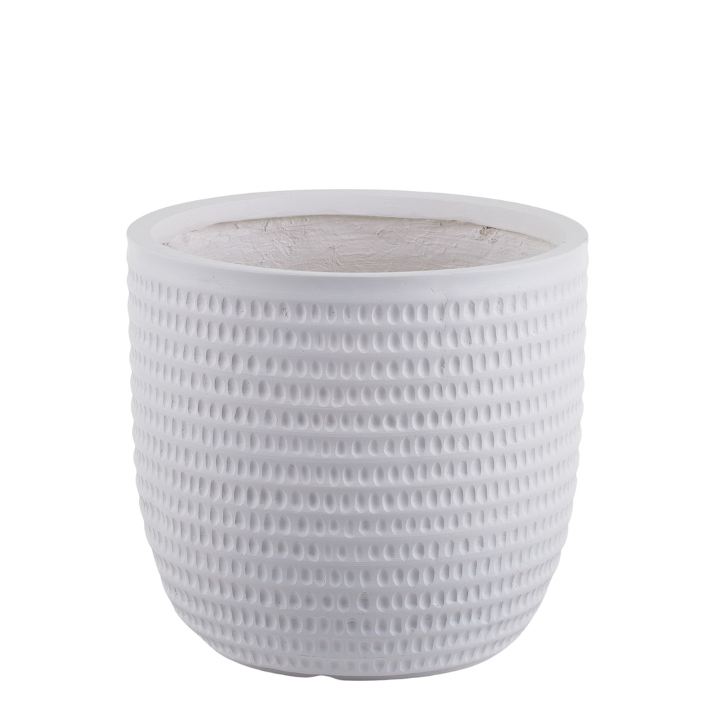 Kenyah Composite Pot 38cm Wht