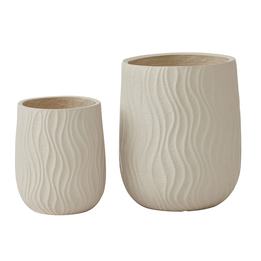 Rhodes Composite Pot Ivory - Large