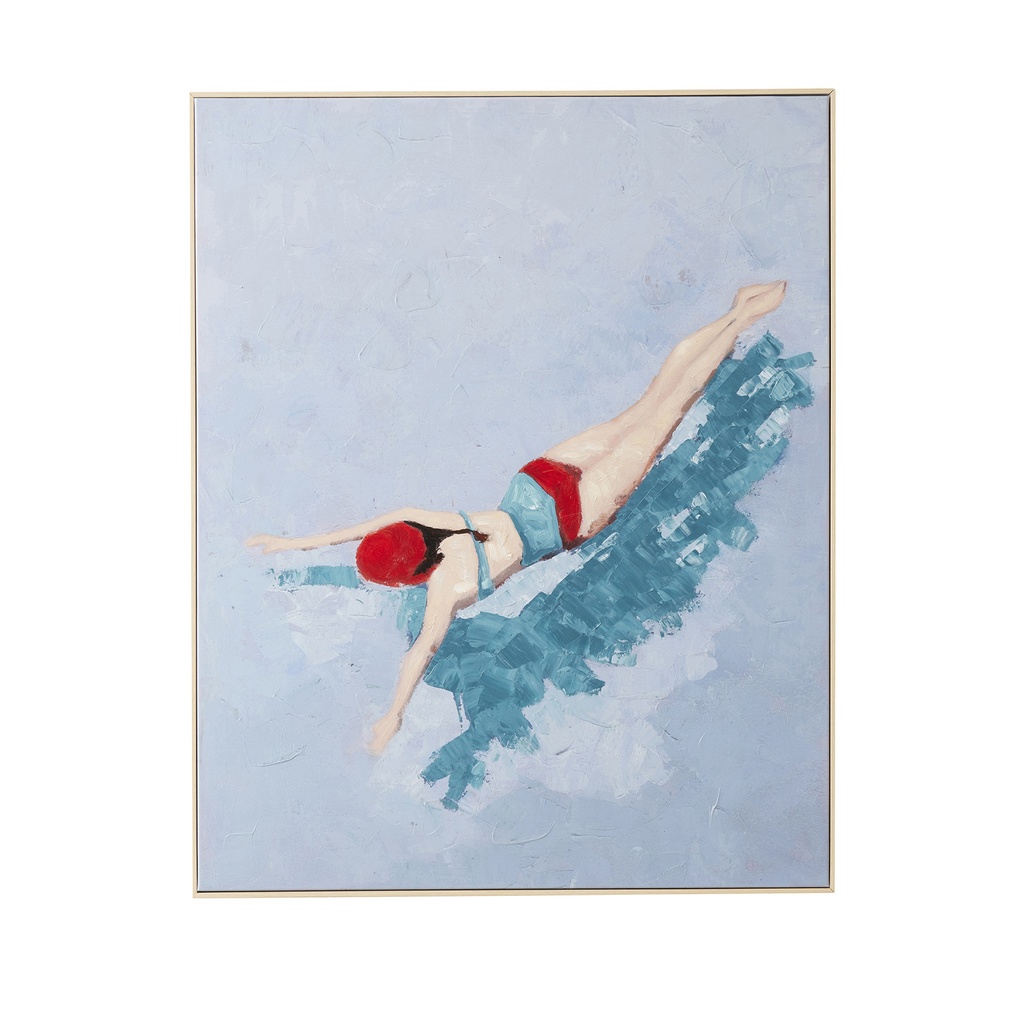 Swimmer Nat Fame Oil Painting