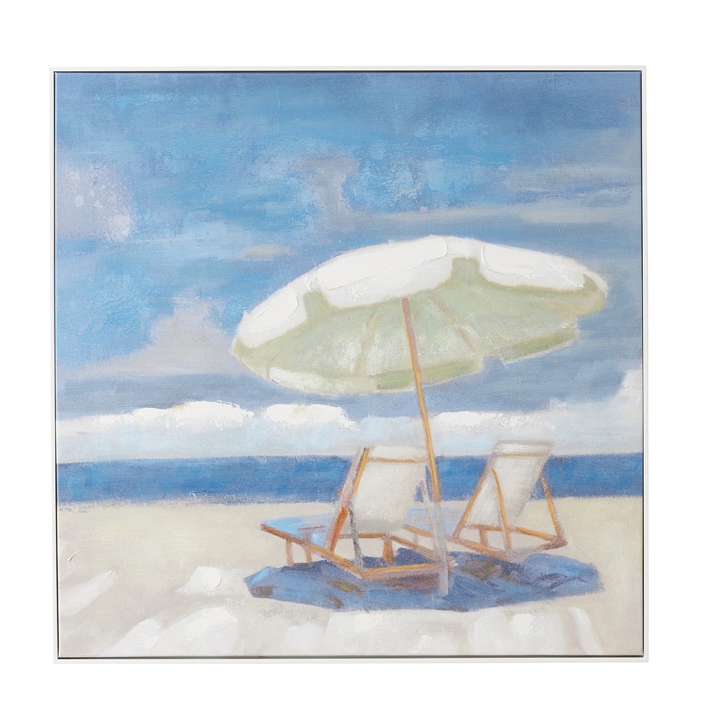 Holiday White Frame Oil Painting 