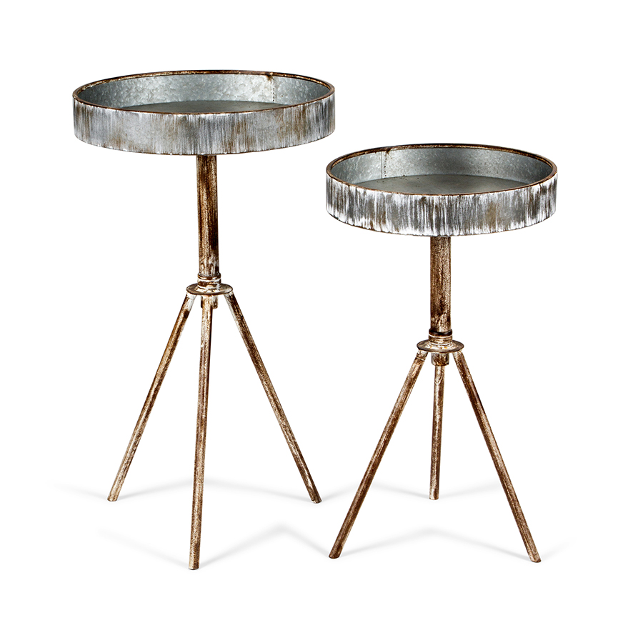 Nested Galvanised W/Wash Side Large Table