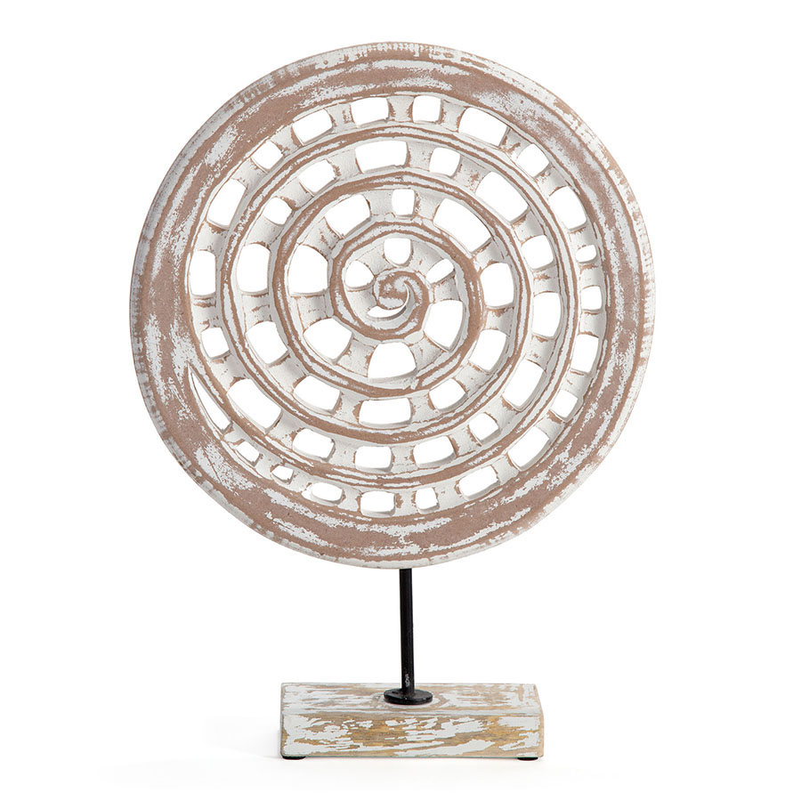 Round Tribal Medallion Plaque on Base