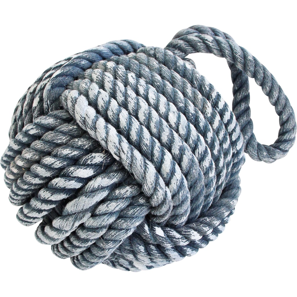 Doorstop Rope Ball Painted Blue