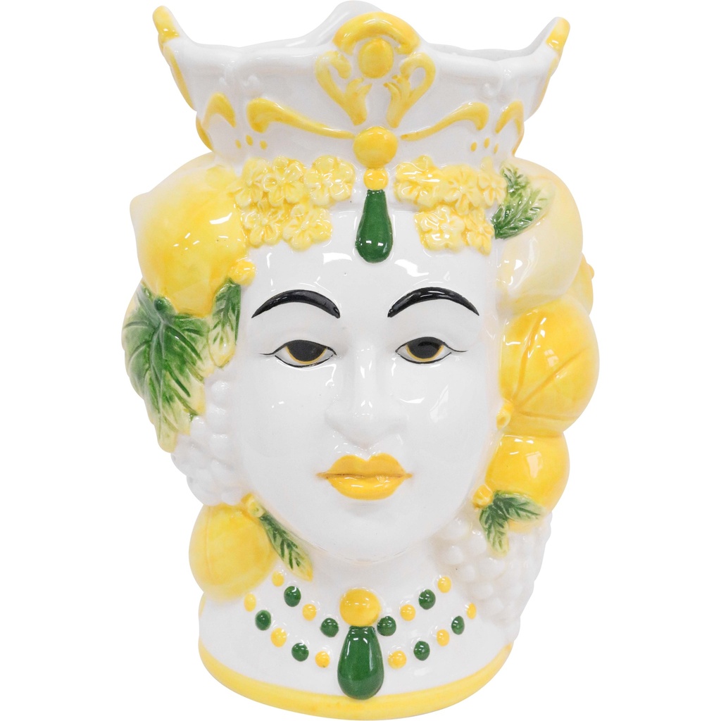 Ceramic Queen of Lemons Vase - Yellow