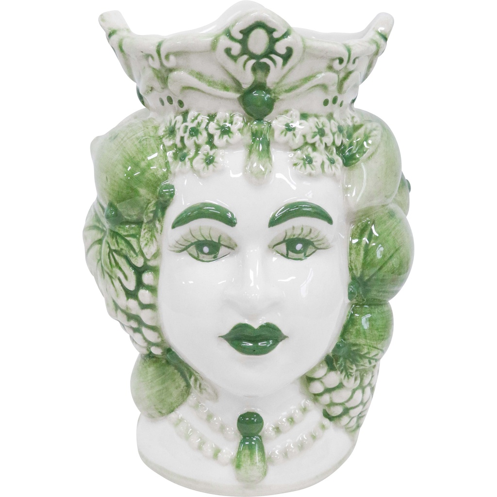 Ceramic Queen of Lemons Vase - Green