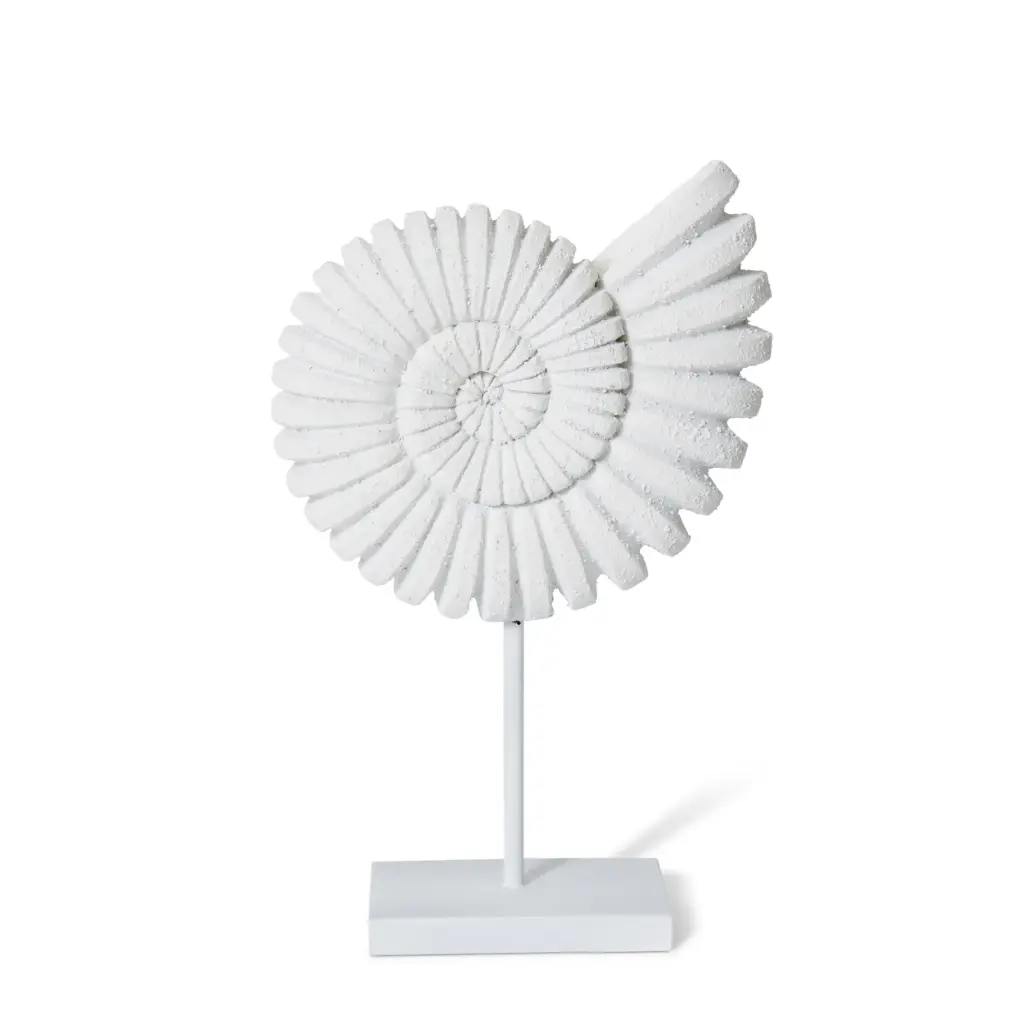 Sea Shell Stand Sculpture White