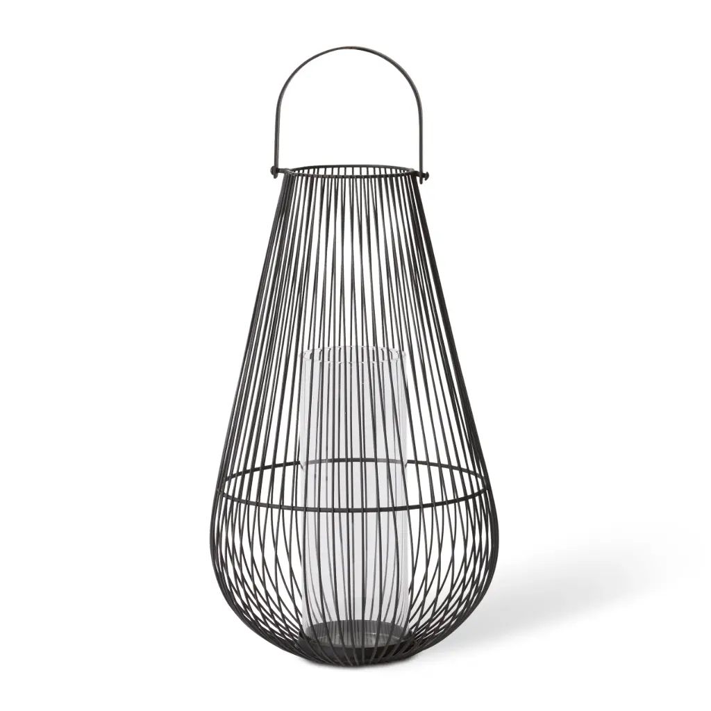 Jimena lantern Black 21x21x45cm