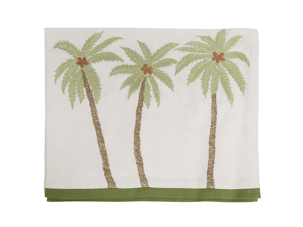 Sunny Palms Embroidered Runner