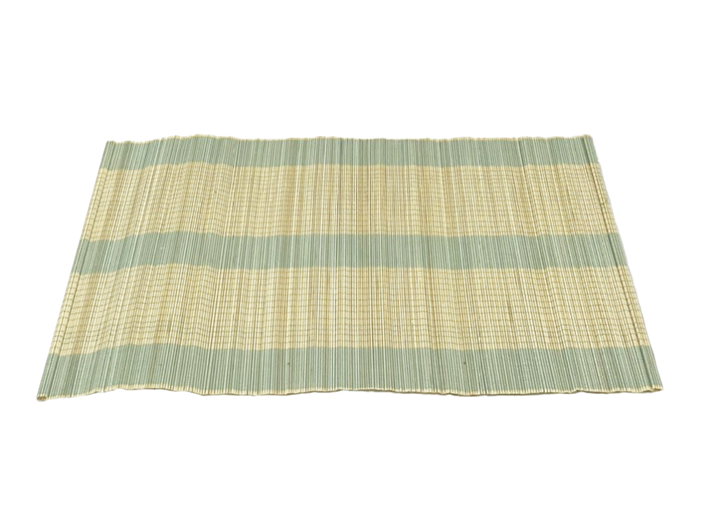 Bamboo Placemat Nat/Soft Blue