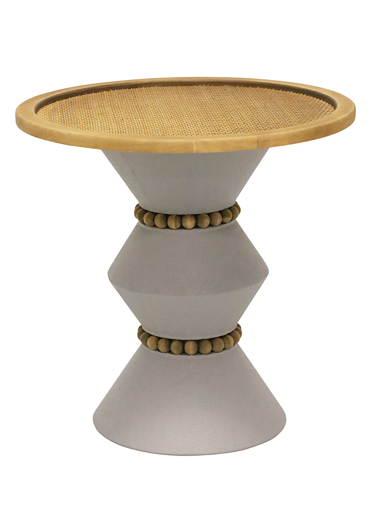Arezu Metal & Beaded Side Table