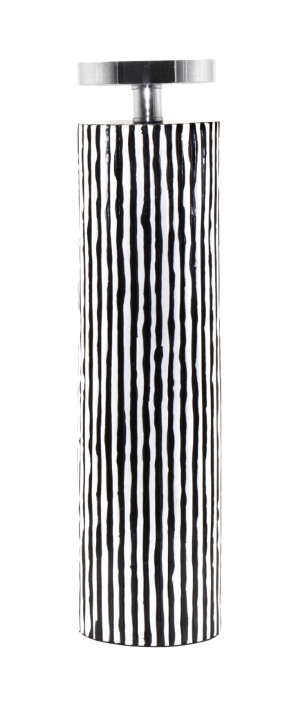 Candle Holder - Zebra Blk 50cm