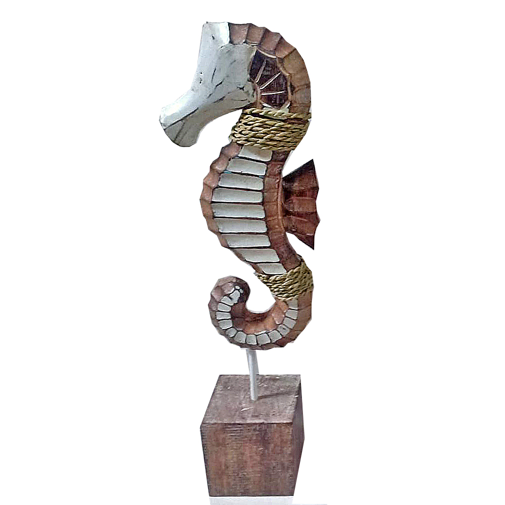 Seahorse Stand Nat/Wht
