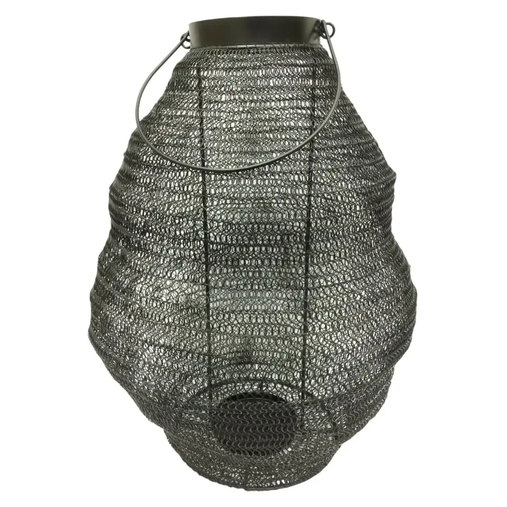 Large Black Wire Lantern