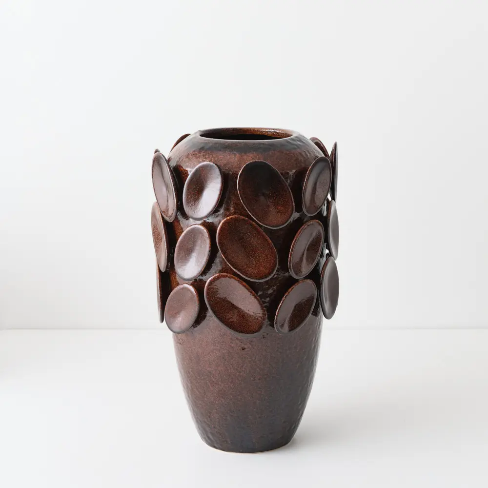 Olavo Vase - Chocolate Brown 24cml x 24cmw x 40cmh