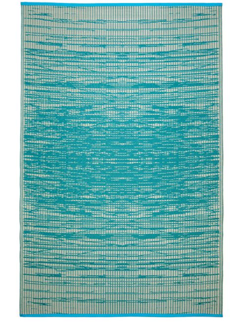 Brooklyn Teal & White Plastic Rug 150/238cm