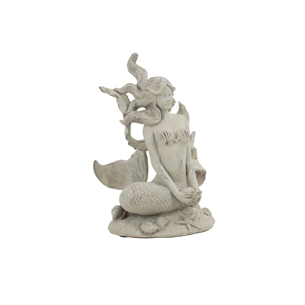 Trident Resin W/W Mermaid w Seashells