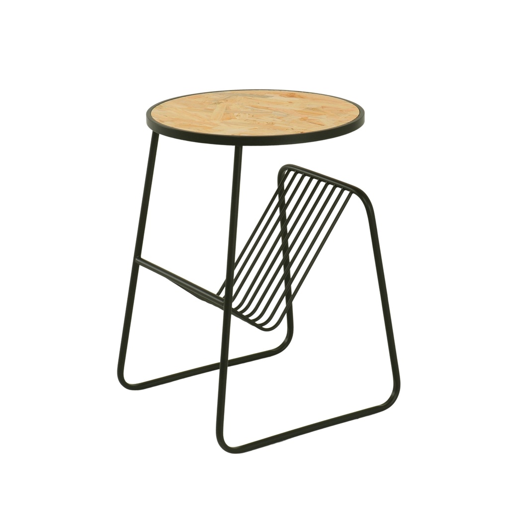 Dom Metal Black Timber Magazine Table