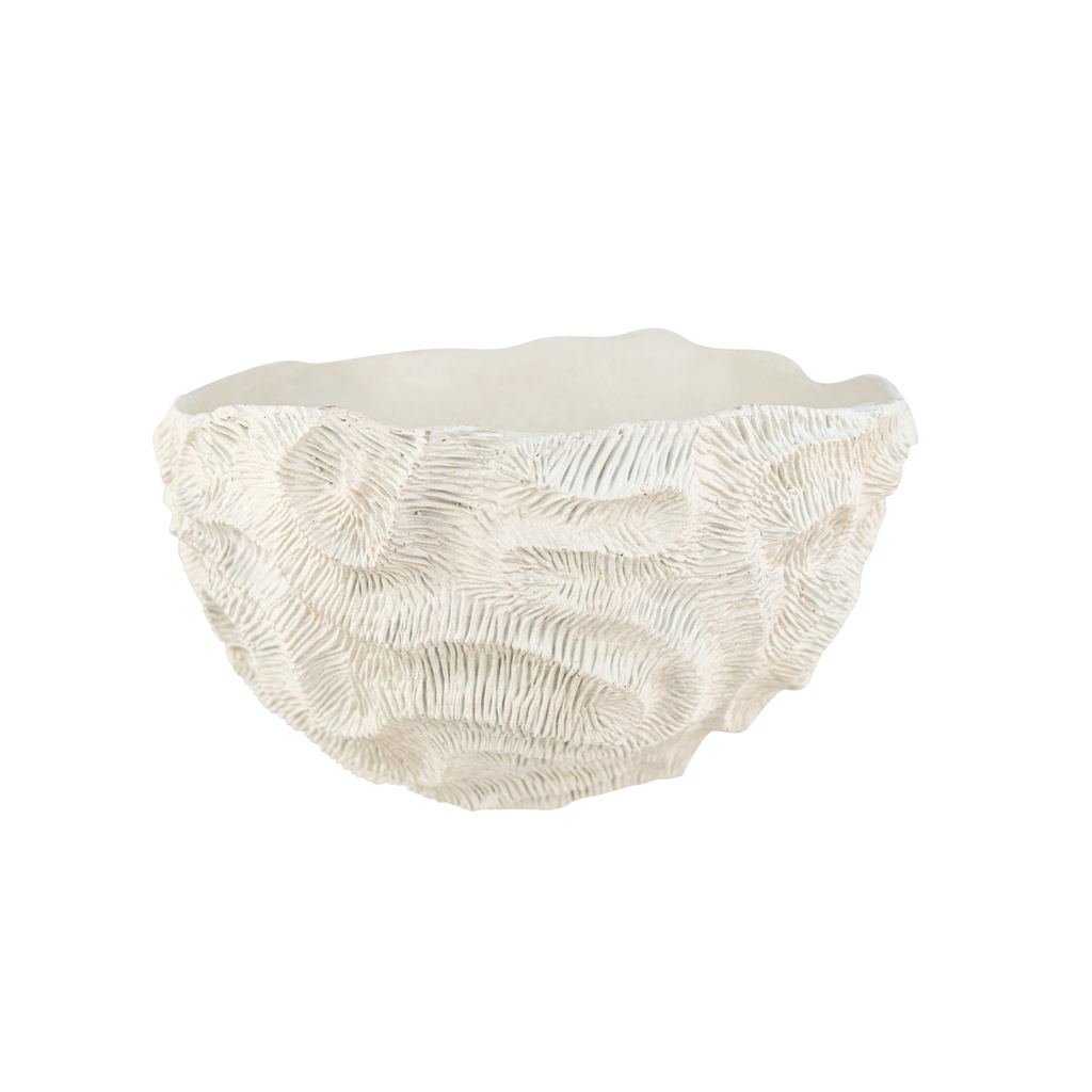 Turvey White Resin Coral Bowl