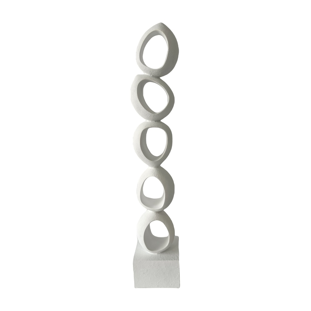 Fritz Resin Matt White Five Loop Object