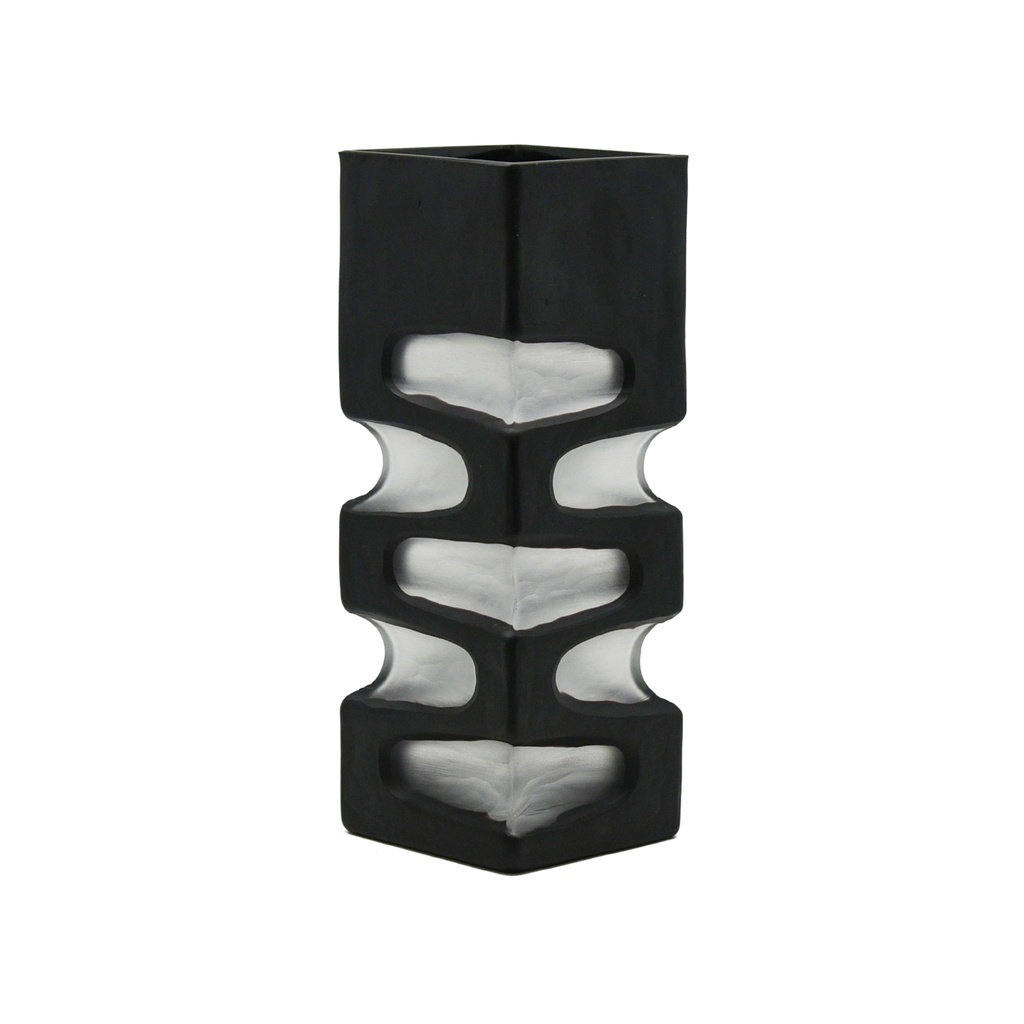 Clyde Glass Black Column Vase - Small