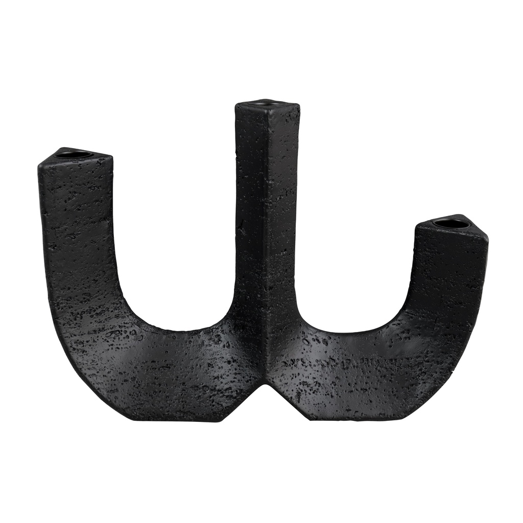 Carlsen Black Resin Tripe Taper Holder