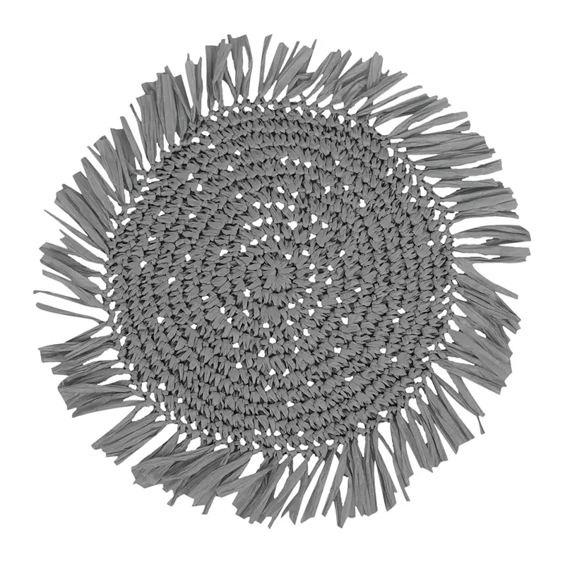 Fringe Grey Placemat Round