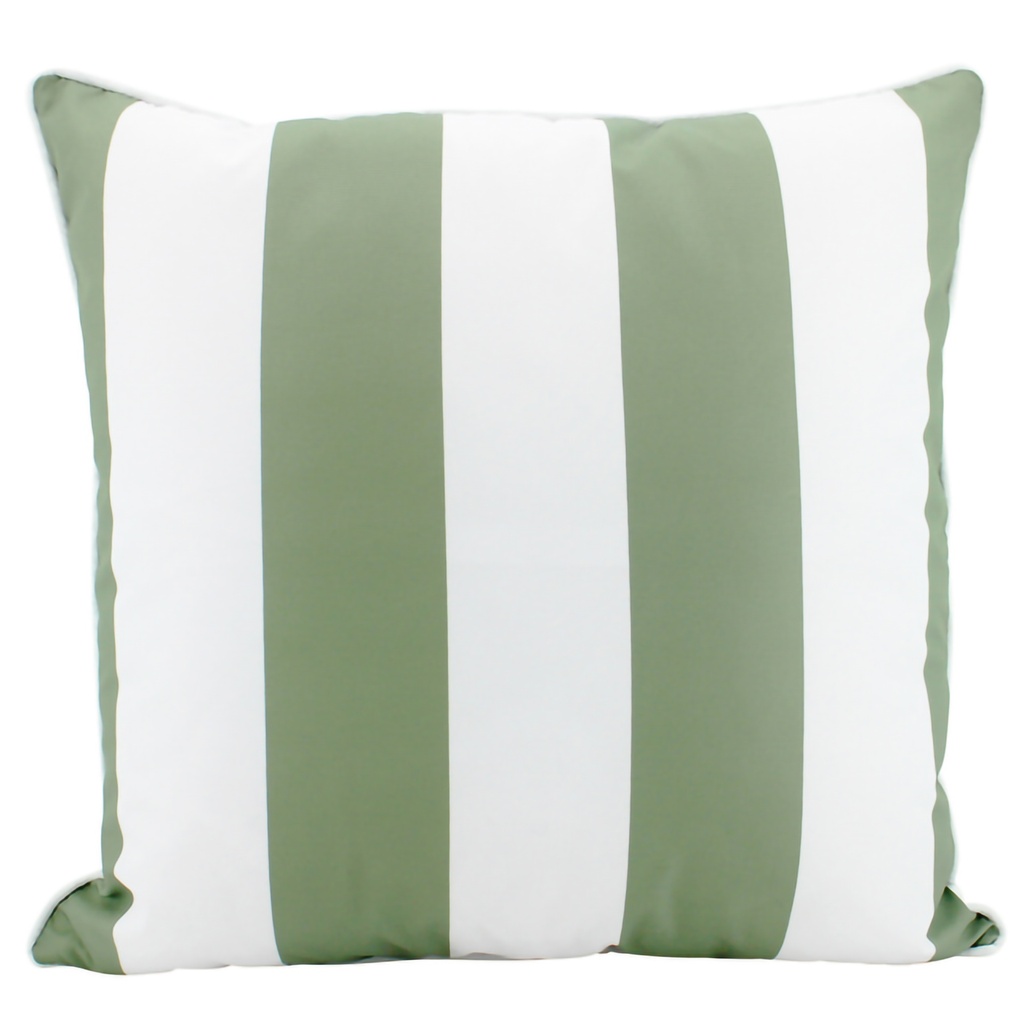 Outdoor Stripe Olive Cushion 