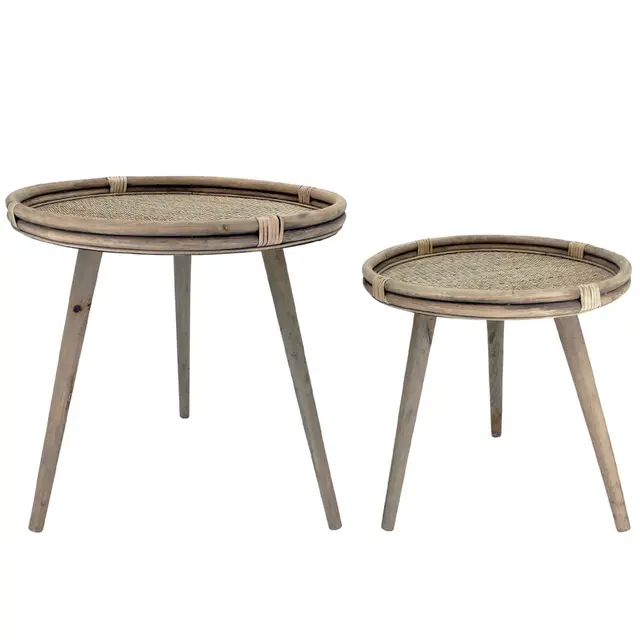 Rattan Side Table Nat LARGE