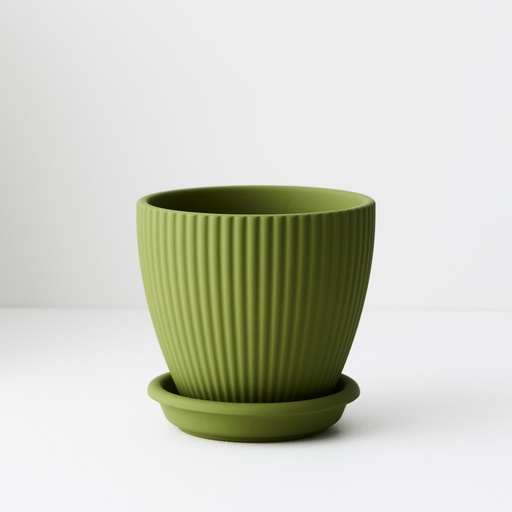 [FI9142JU] Pot Johanna w/saucer - Jungle Green