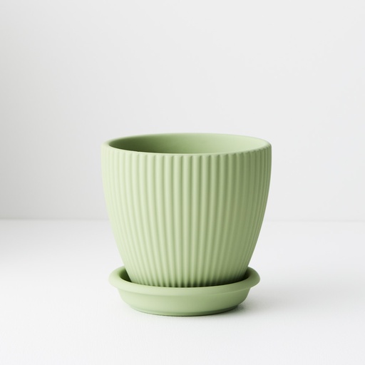 [FI9142SG] Pot Johanna w/saucer - Sage