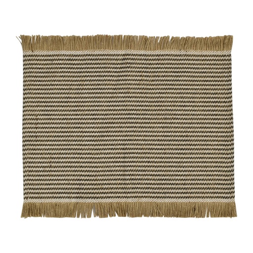 [HH1059] Jai Cotton Jute Placemat Blk/Wh