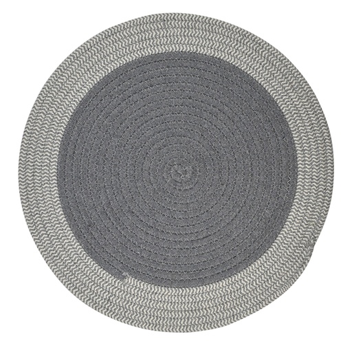 [HH1073] Demi Cotton Rnd Plcmt Gry/Wht