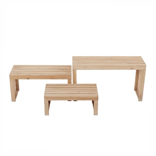 [GA0015-S] Sage Wood Risers Natural - Small
