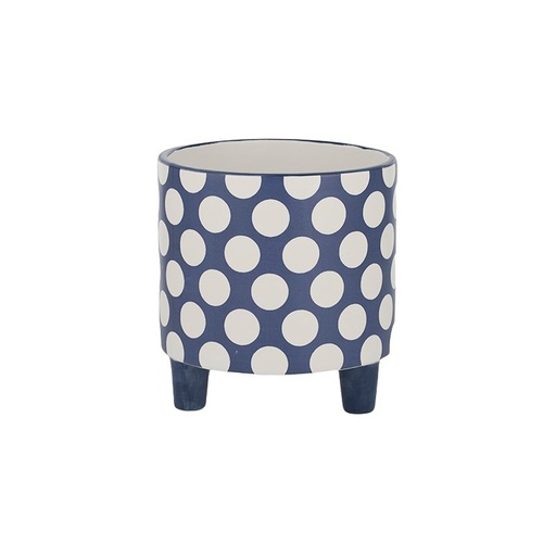 [GA2221] Punto Ceramic Footed Pot