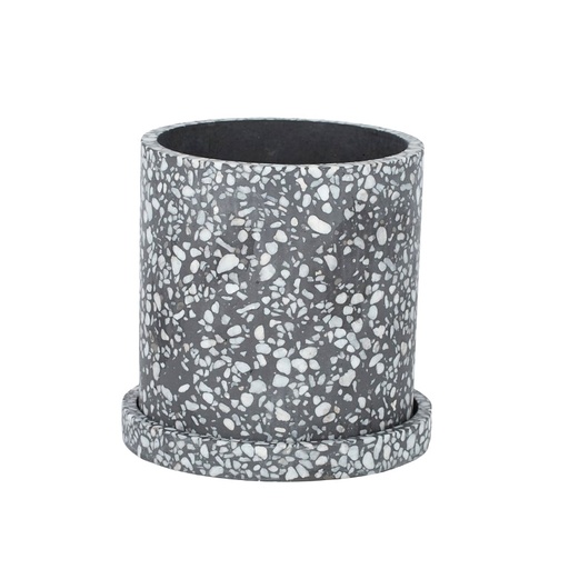 [GA2323] Sia Terrazzo Pot w/Saucer