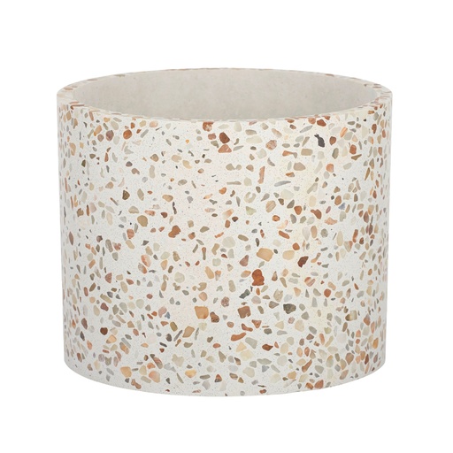 [GA2677] Malani Terrazzo Pot 19x16cm Nat