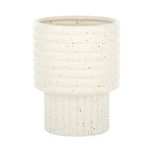 [GA2634] Piped Ceramic Footed Pot 