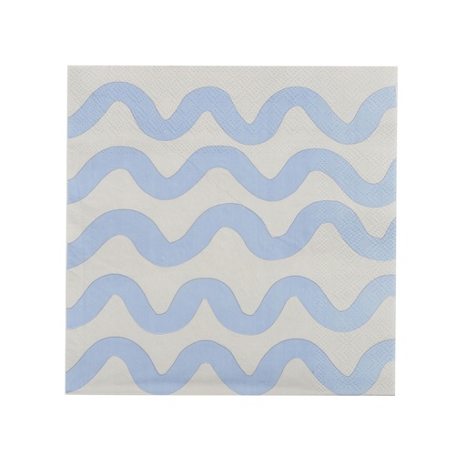 [KW5459] Waves Blue/Cream Napkins